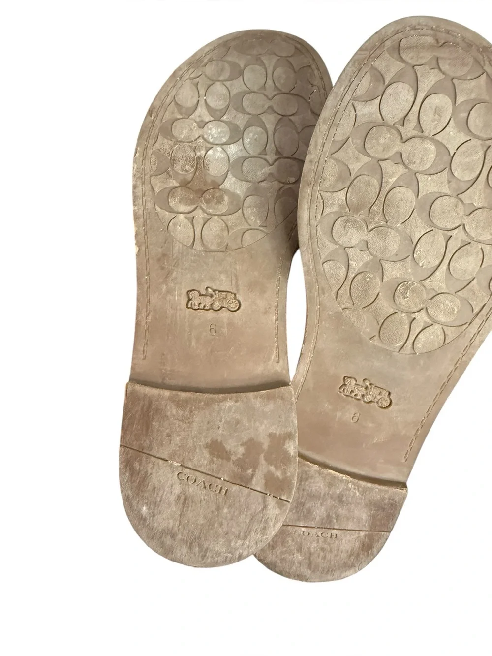 Coach Pink Leather Harlan Crossover Sandals